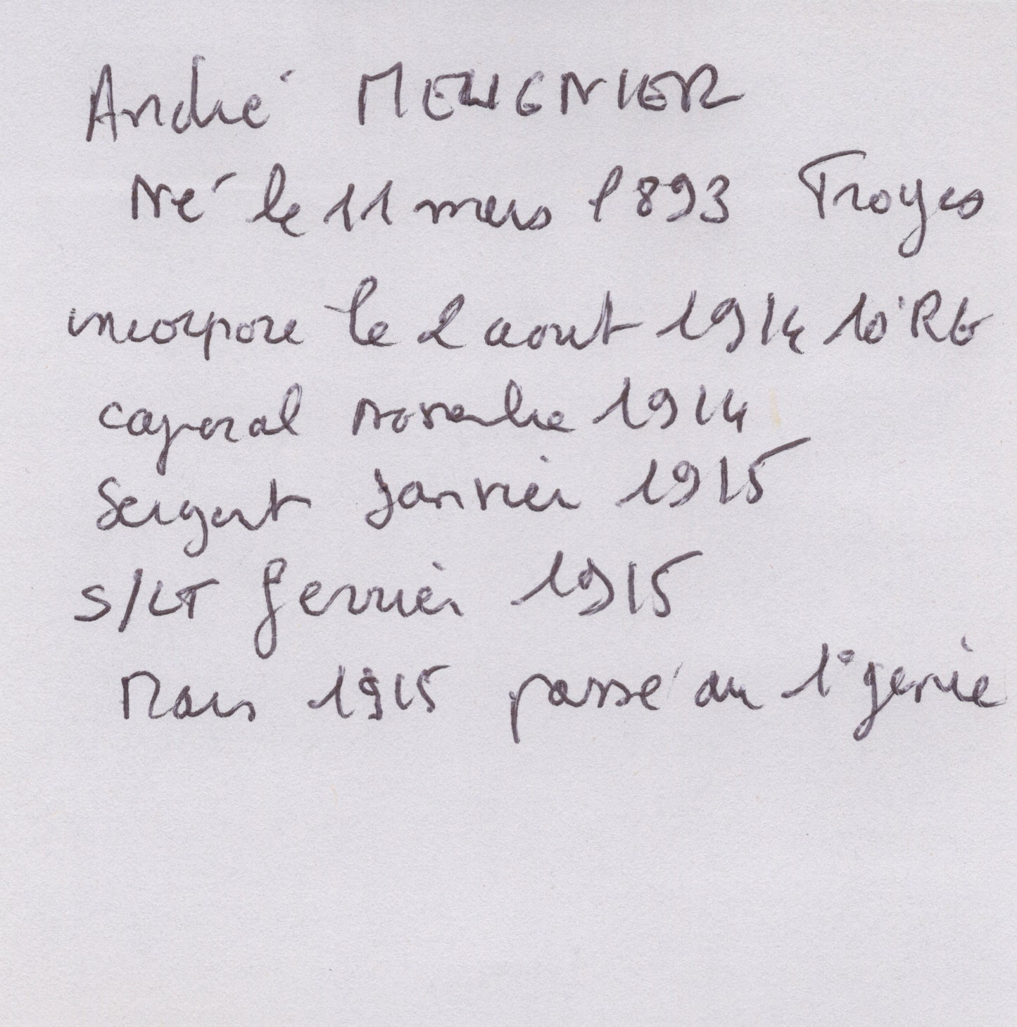 carte avis de décès sous lieutenant au 1° Génie tué dans la Somme en 1915