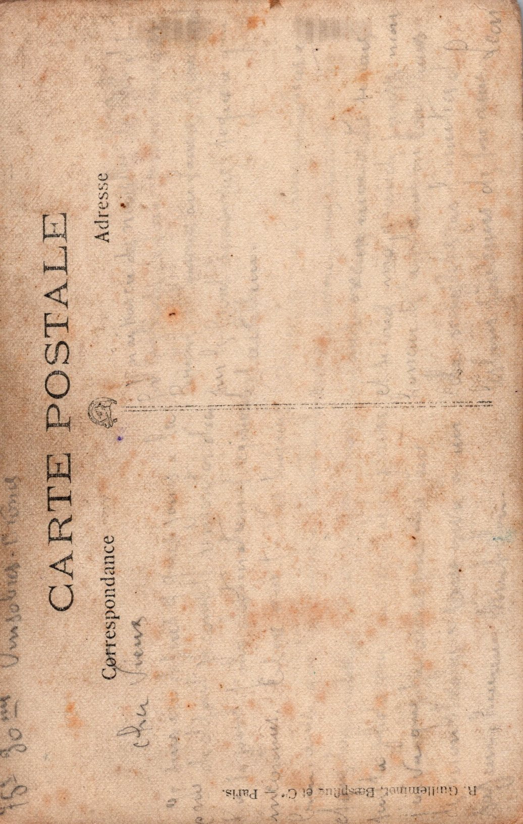 carte photo poilu du 75°RI Romans Numéro sur beret décoré de la croix de guerre 1914-1918