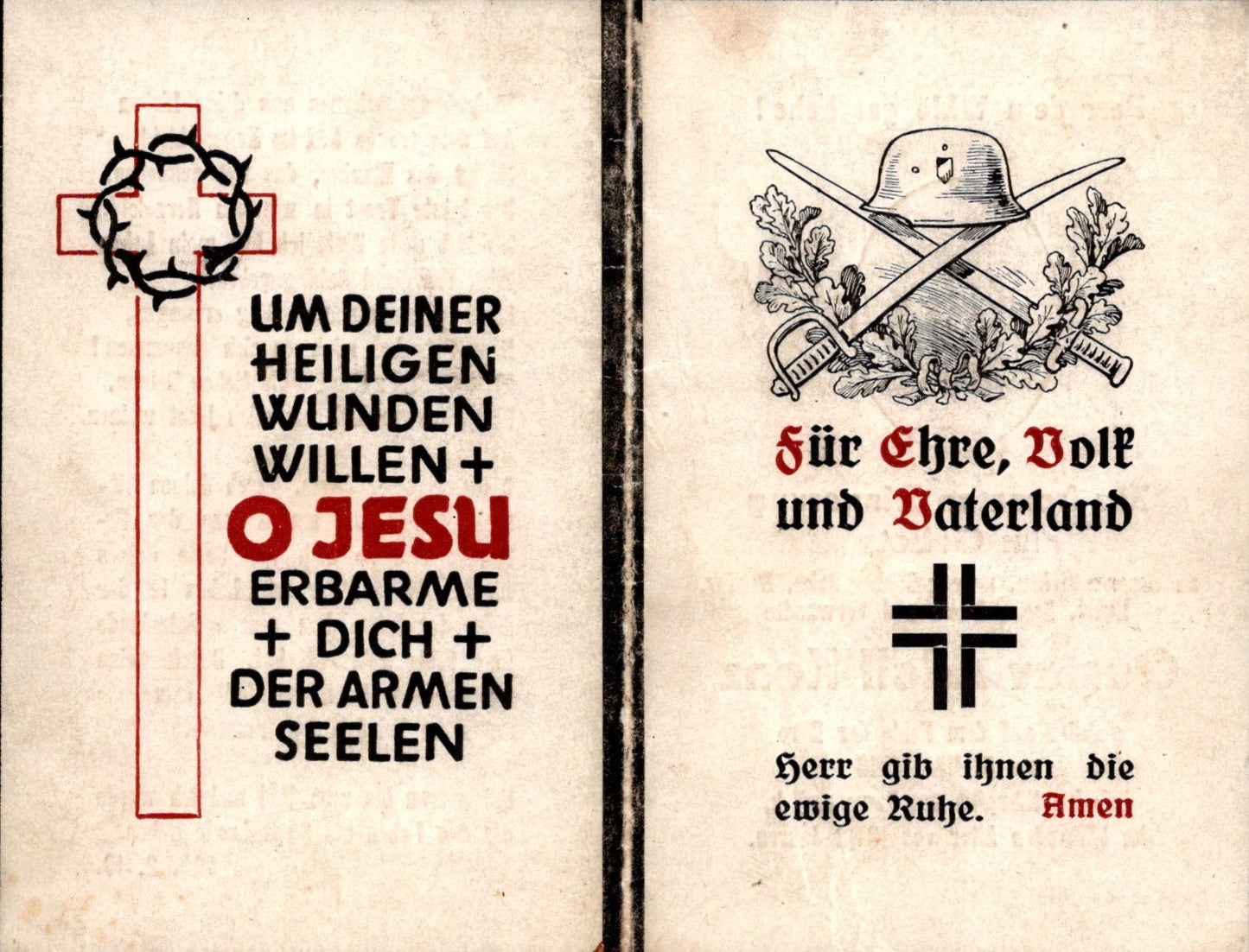 carte avis de décès soldat allemand tombé en 1943 en Russie