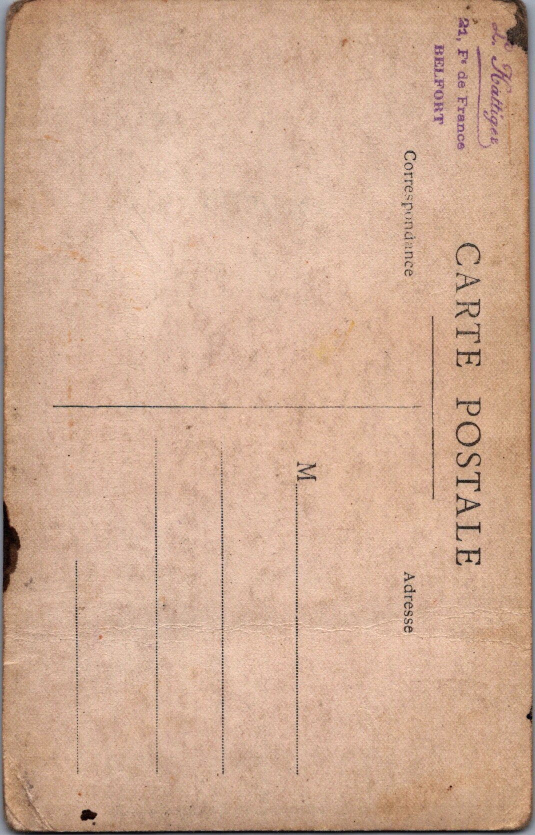 carte photo poilu du 171°RI Belfort Equipé pendant ses classes avec fusil gras 1914-18