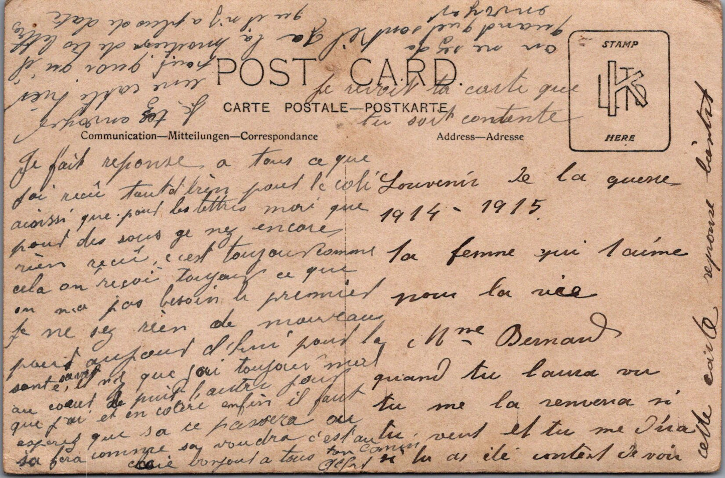 carte photo tir d'un canon lourd français 1914-1915