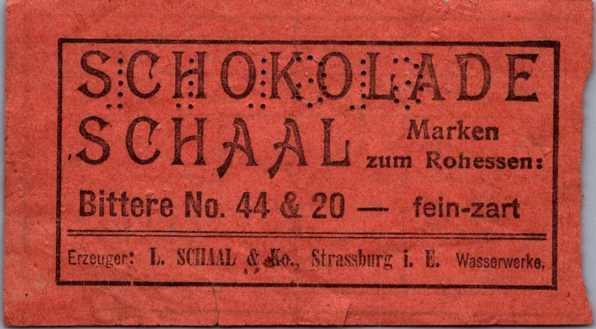 ticket de trajet transport en commun Strasbourg pour les militaires 1939-45