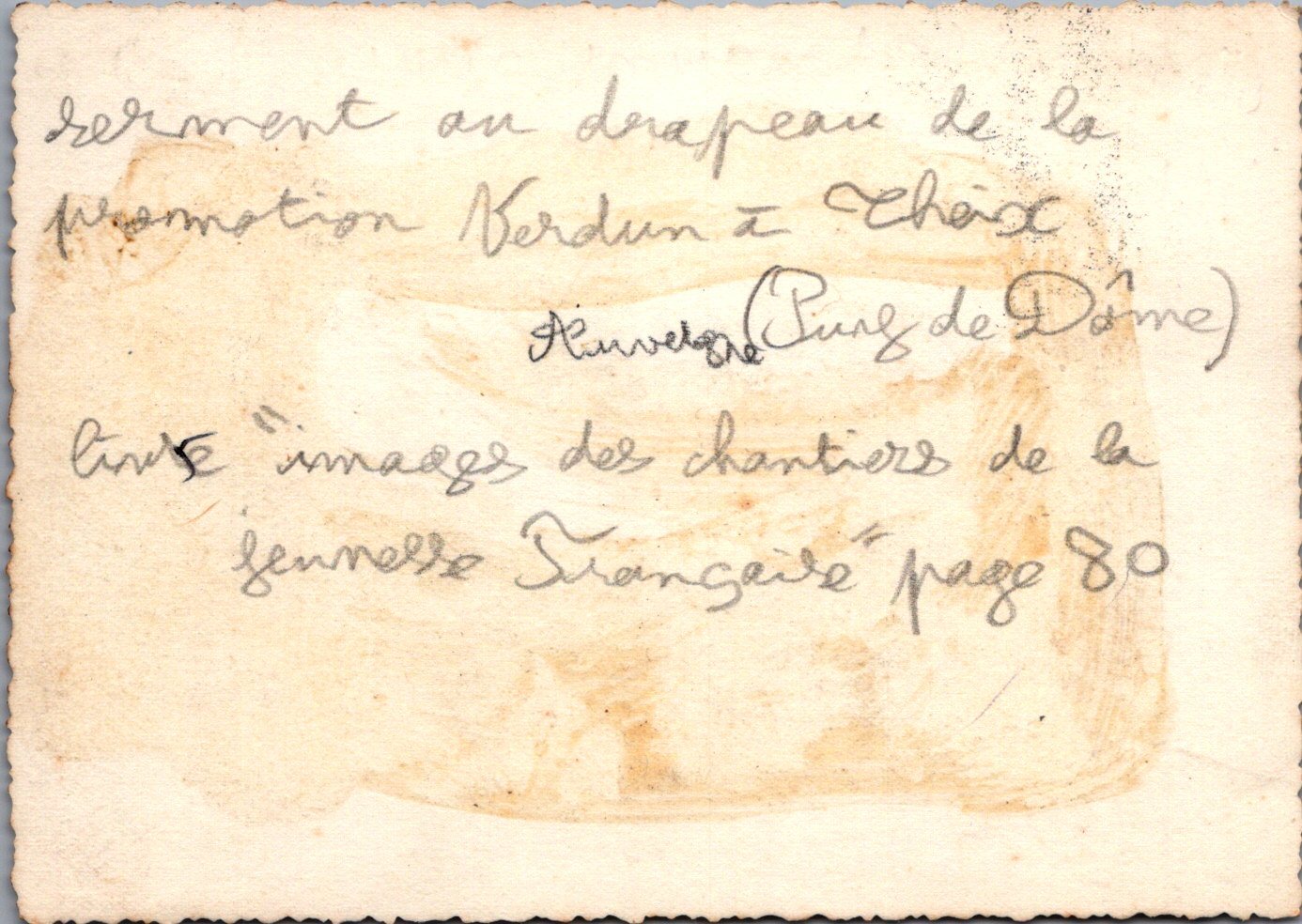 photo serment au drapeau de la promotion Verdun Chantiers de jeunesse 11,5 x 8 cm