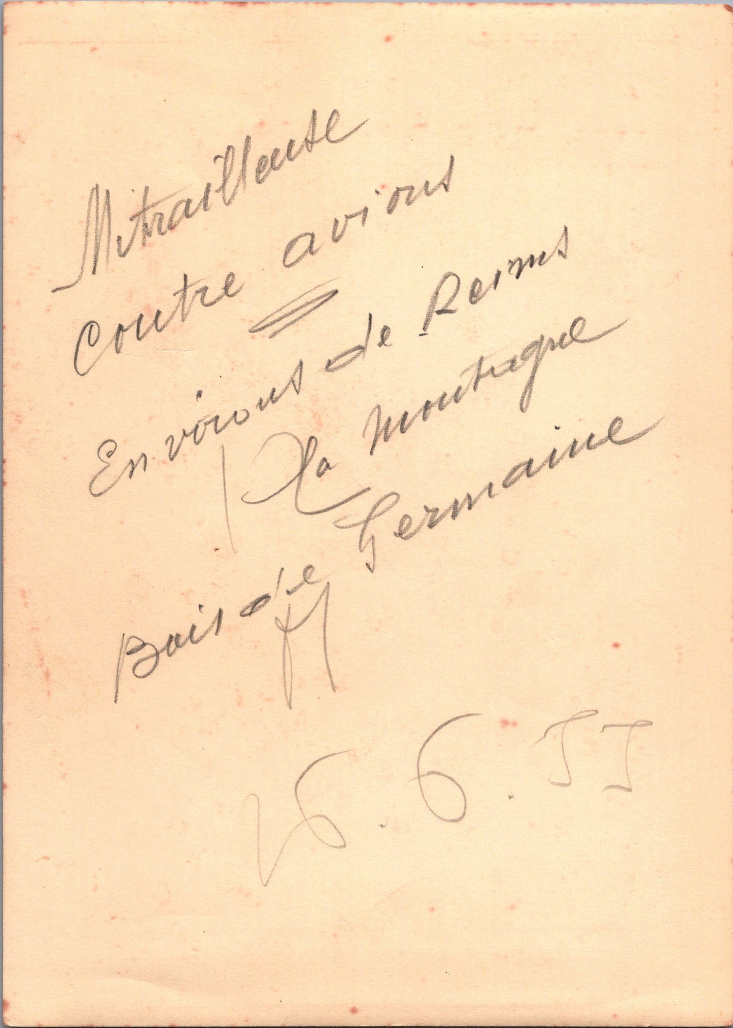 grande photo mitrailleuse de Saint Etienne tir contre avions Montagne de Reims 1914-18 18x13 cm