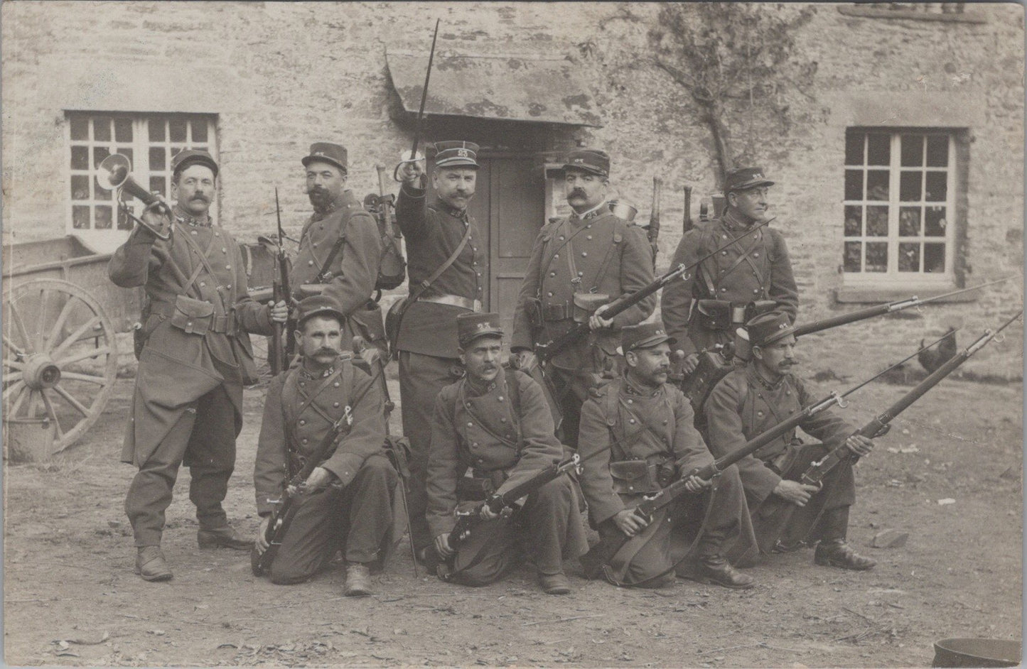 carte photo groupe de poilus du 23°Territorial 1914 Caen