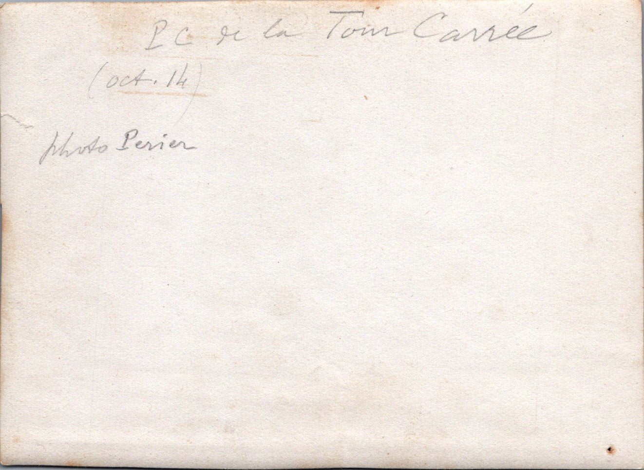 photo poste de commandement de la tour carrée octobre 1914