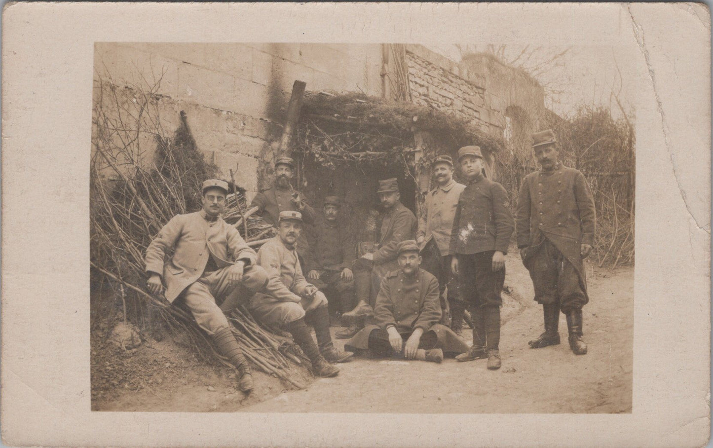 carte photo télégraphistes du 68° territorial 1915