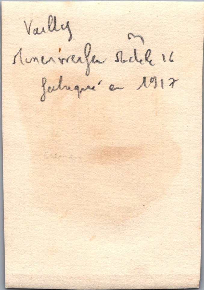 2 photos minenwerfer pris à Vailly Chemin des Dames 8x5,5 cm