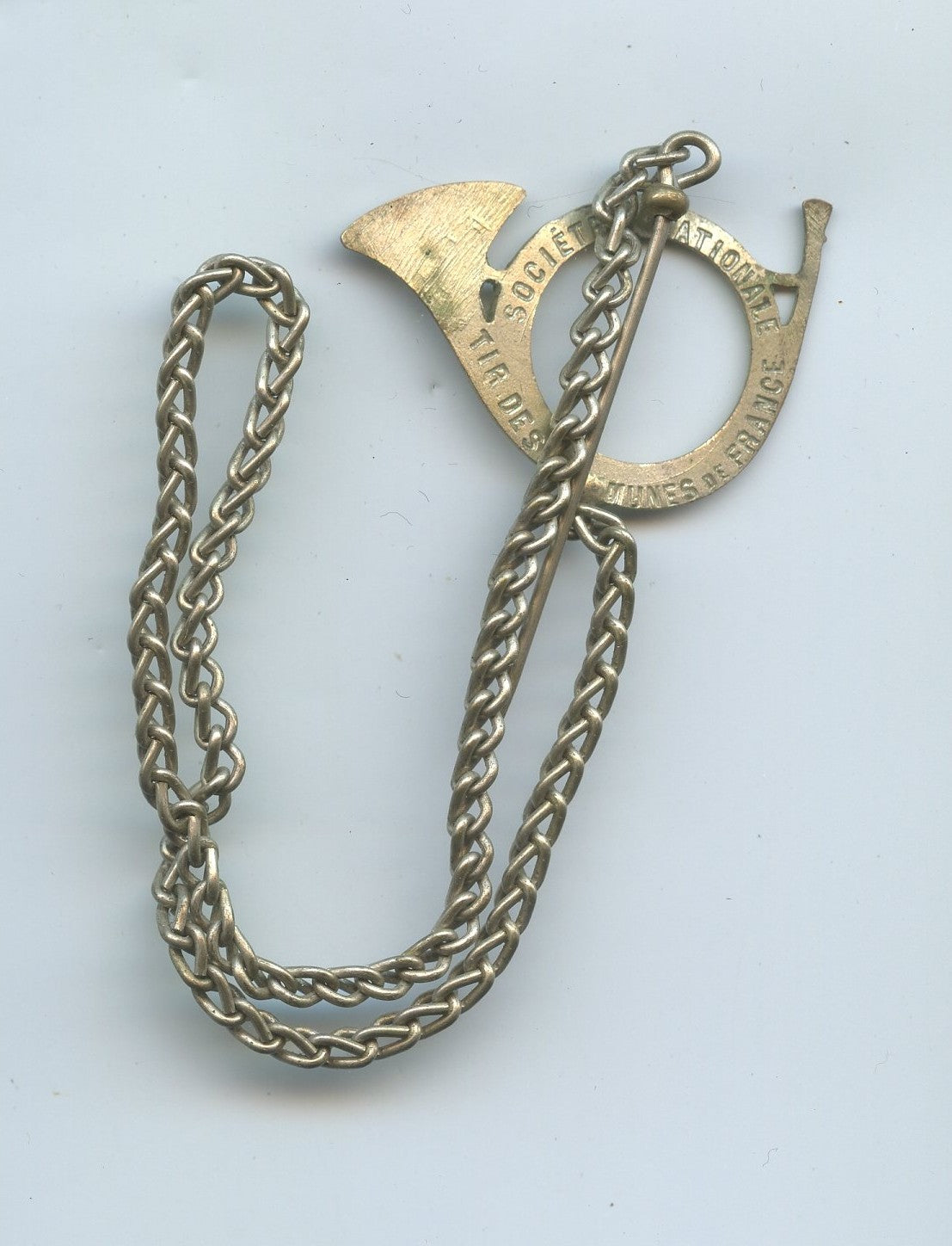 cor de chasse prix de tir avec chainette vers 1900