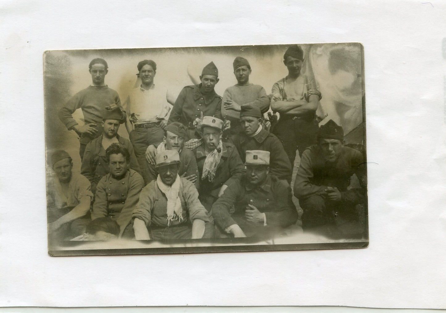 photo de soldats d'infanterie coloniale Sefrou 1930 11x7 cm