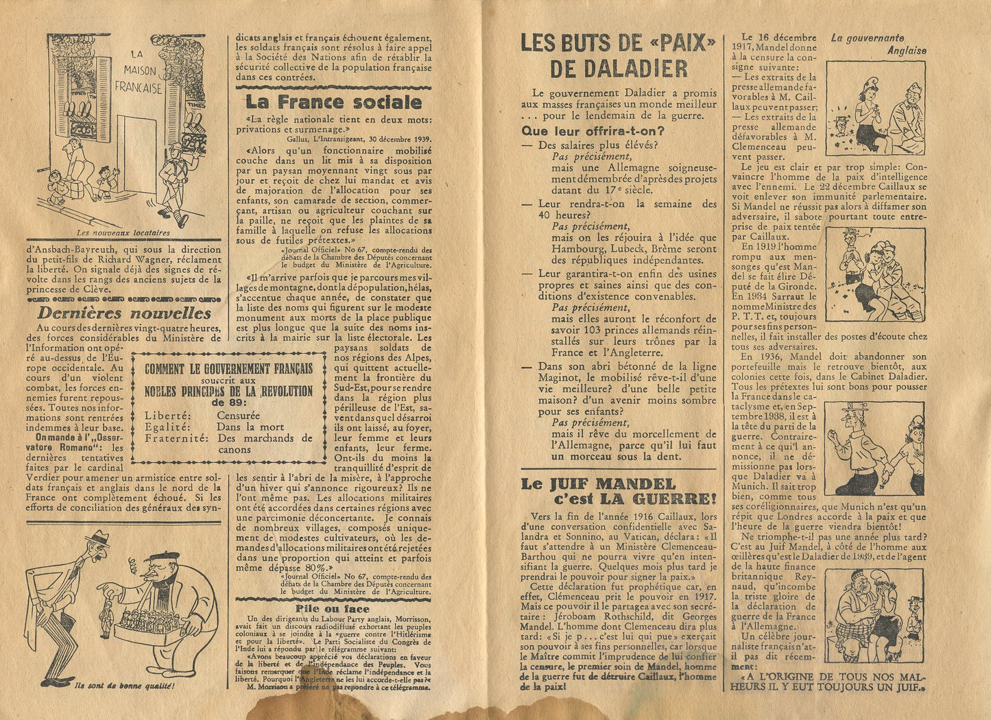 tract allemand anti anglais le journal de Cambronne 1939-45