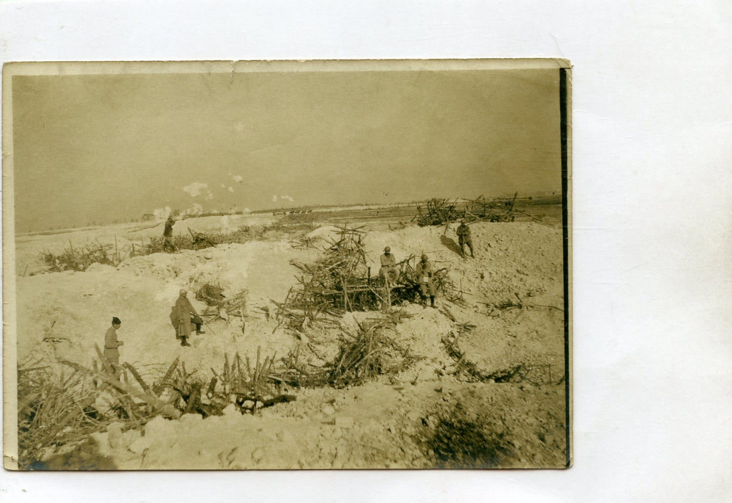 photo zone de combat fortin B 44°RI, certainement Champagne 1914-1918 12x8.5 cm