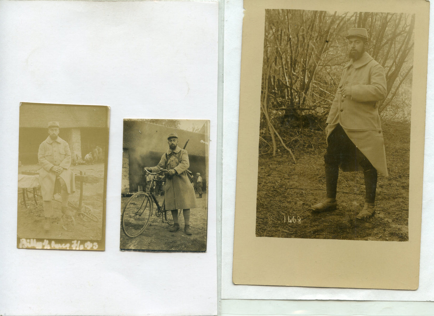 carte photo et photos d'un cycliste du 44°RI 1914-1918