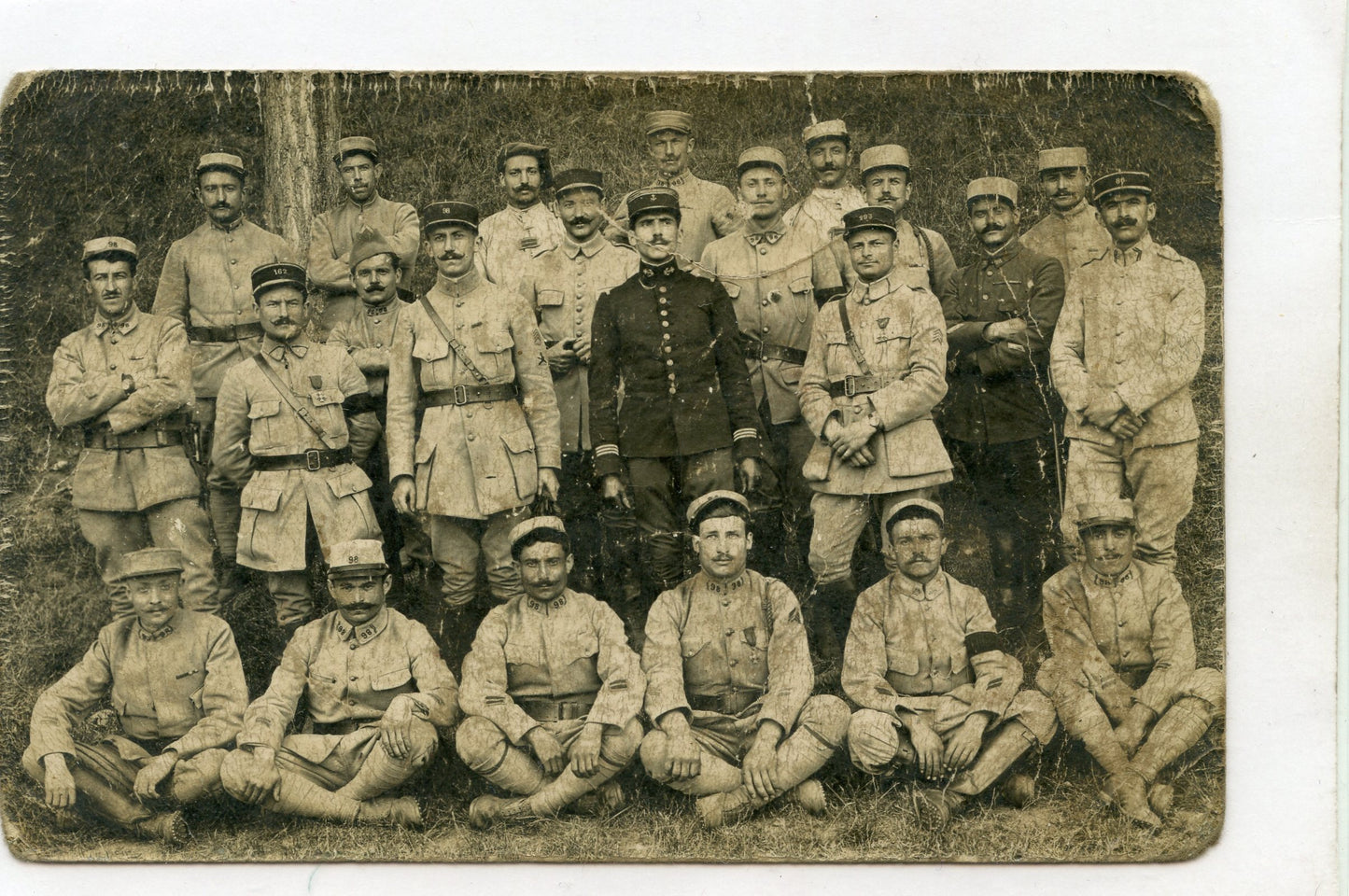 carte photo groupe de poilus du 98°RI 1914-1918