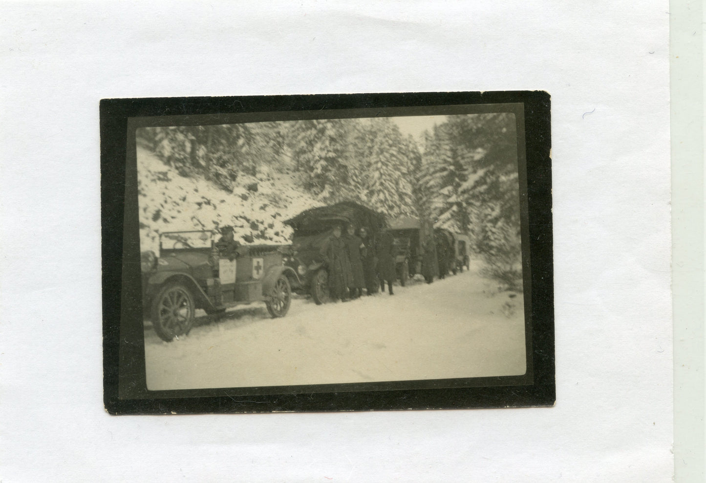 photo ambulances anglaises dans les Vosges 1914-1918 10x7 cm