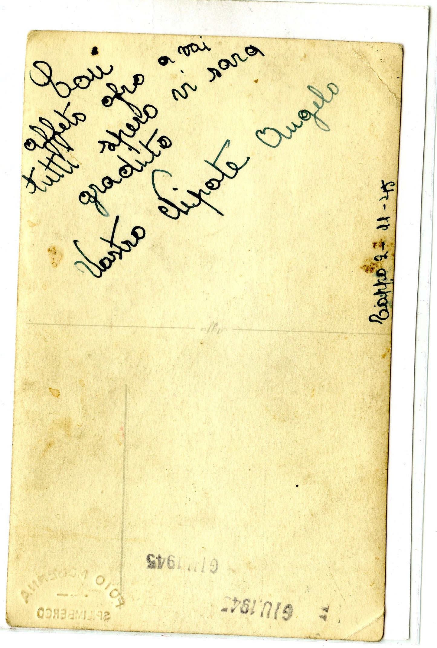 carte photo partisan italien 1944