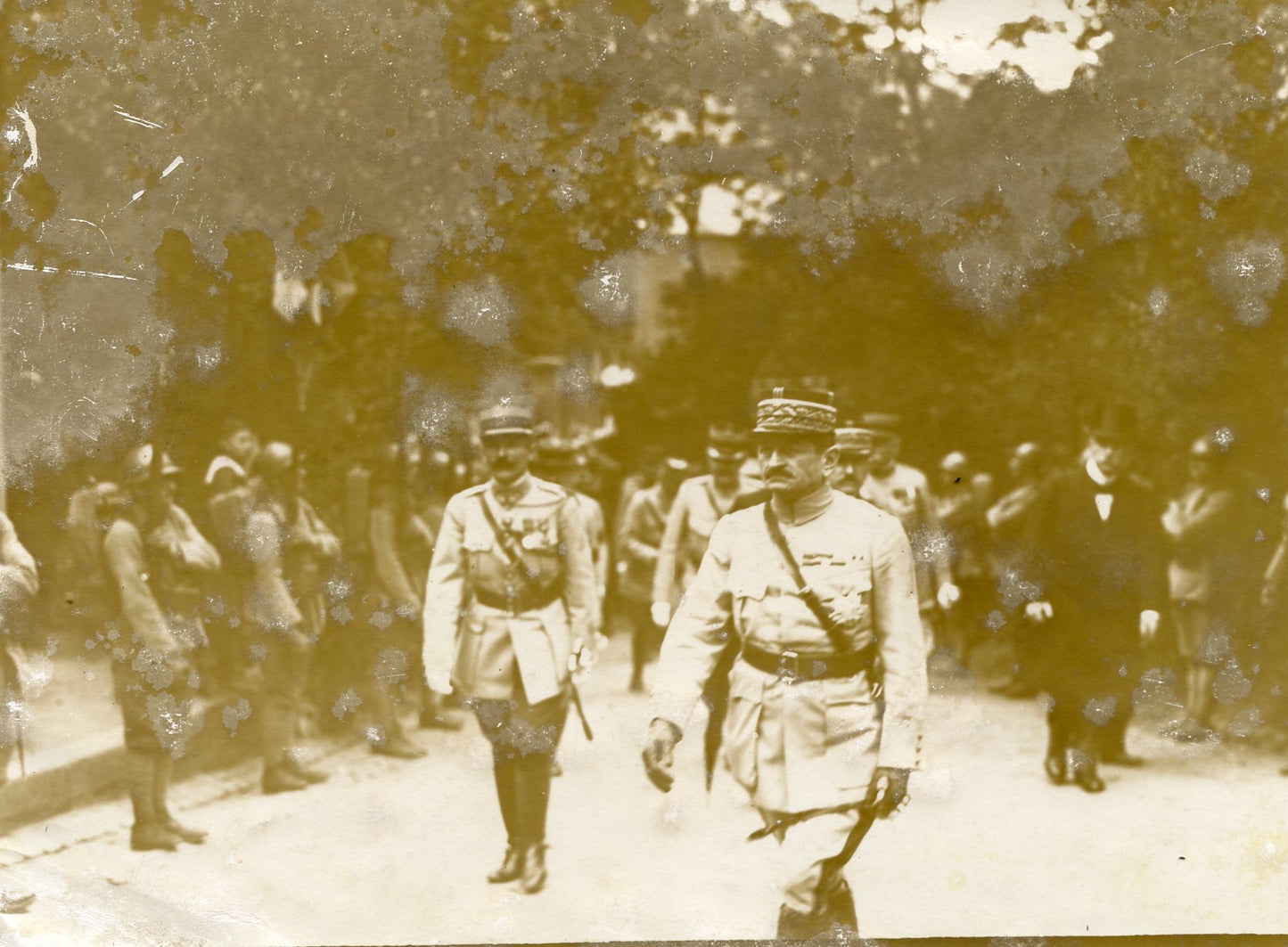 grande photo général Mangin cérémonie en Allemagne années 20 15x11 cm