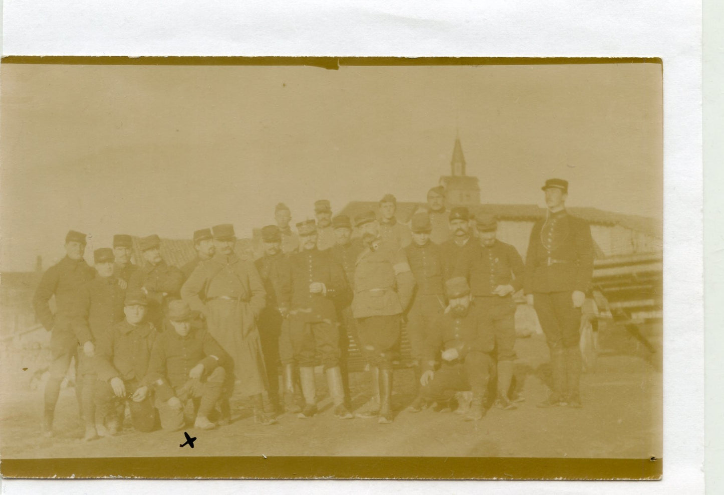 carte photo état major 6° brigade avec général 1914-1918