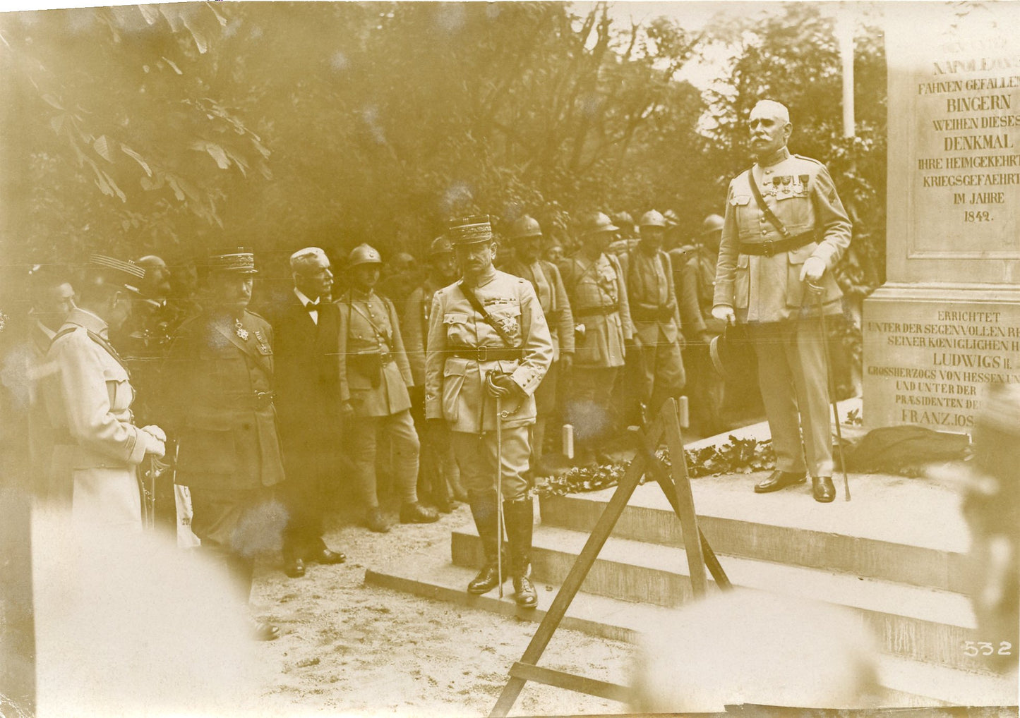 grande photo général Mangin cérémonie en Allemagne années 20 17x12 cm 2