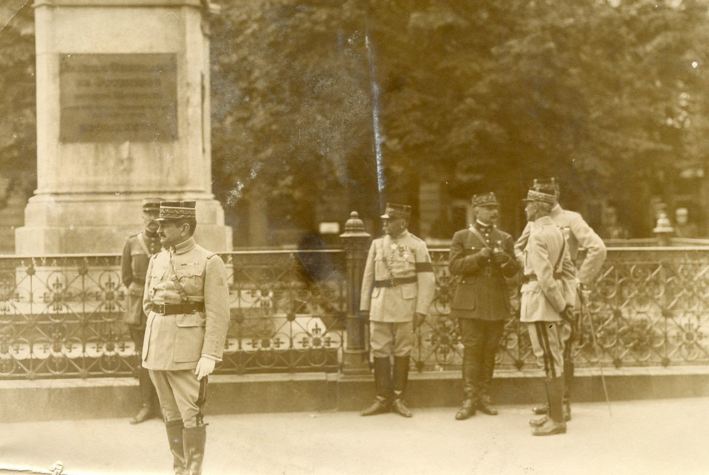 grande photo général Mangin cérémonie en Allemagne années 20 16x10,5cm