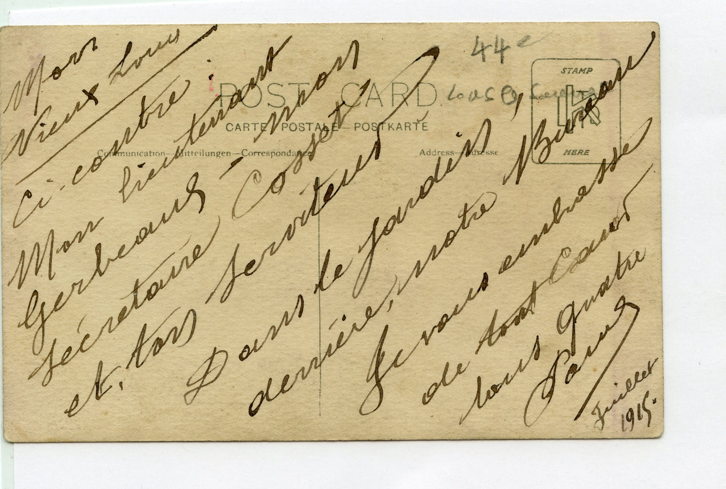 carte photo de poilus du 44°RI 1915 1914-1918