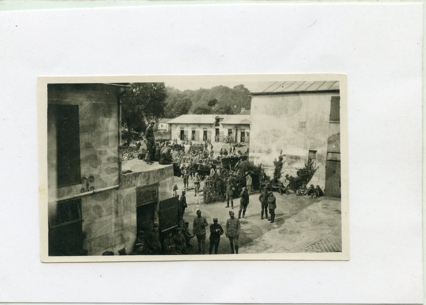 photo prisonniers allemands faits par l'armée Mangin 1918 1914-18 11x7 cm