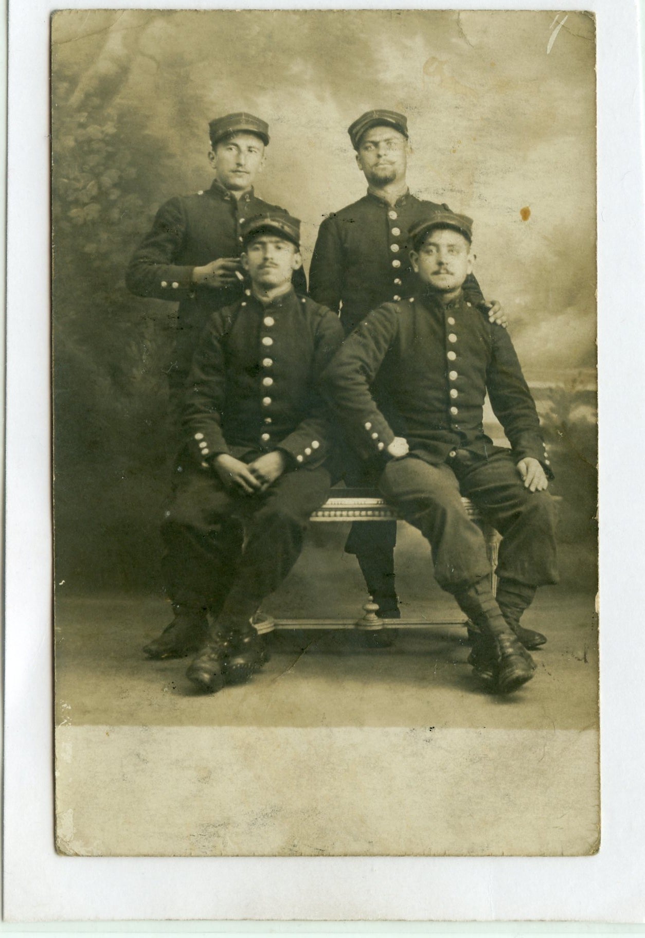 carte photo chasseurs du 2°BCP 1914-1918