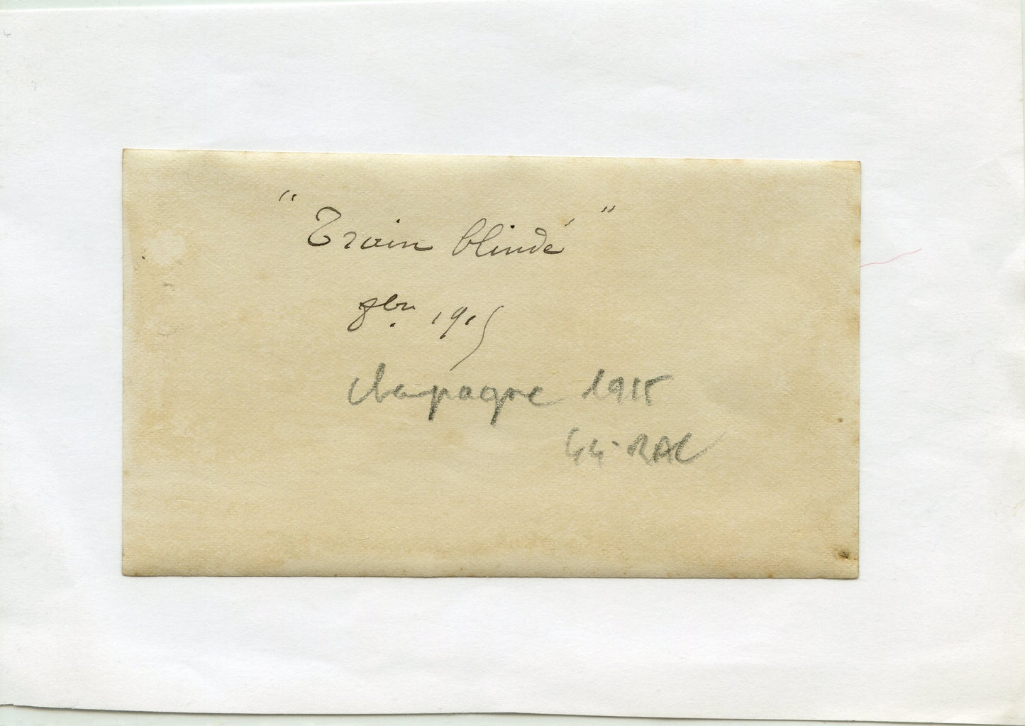 photo train blindé en Champagne octobre 1915 110x60 mm