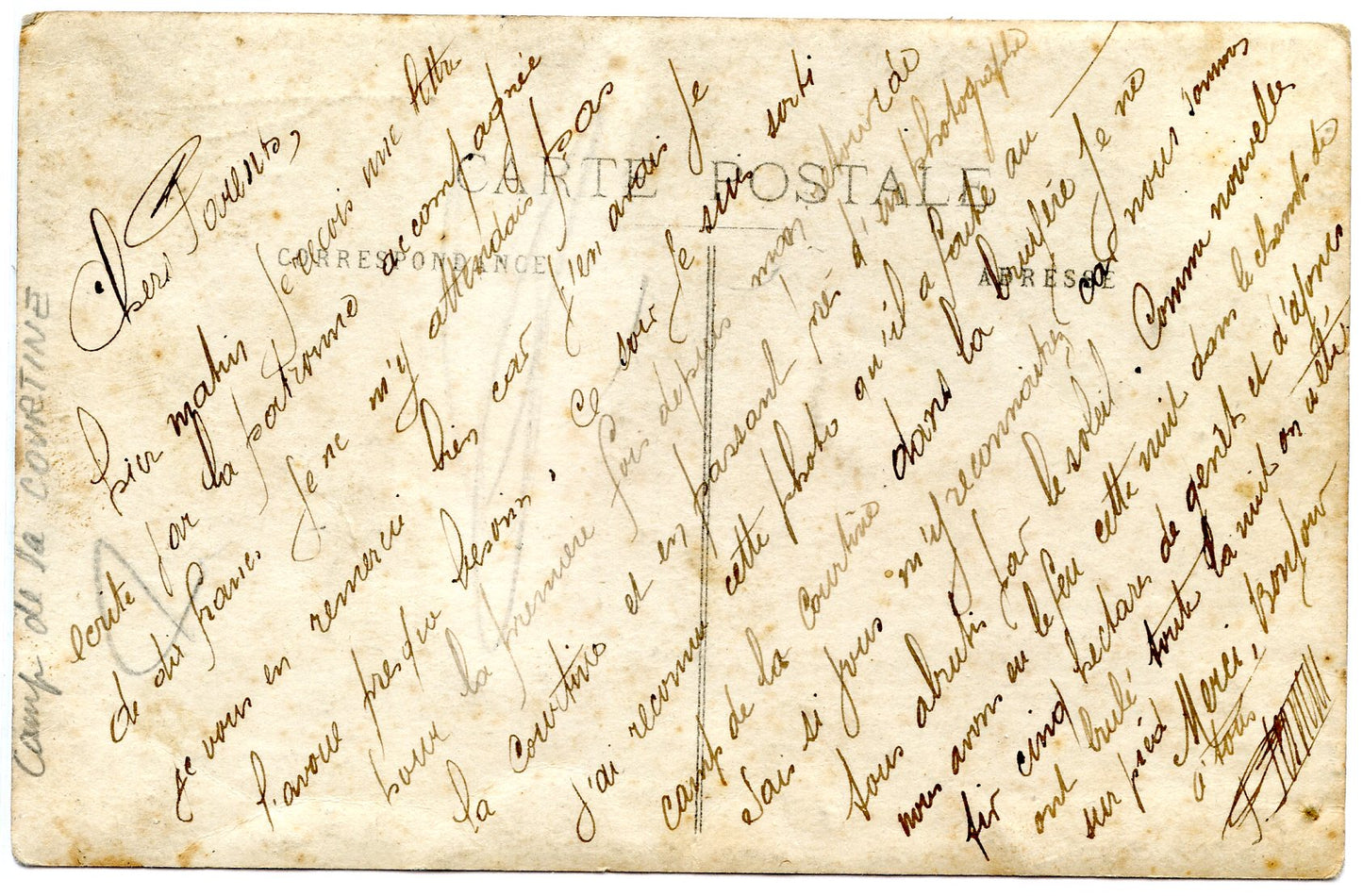 carte photo attelage d'artillerie avant 1914-1918
