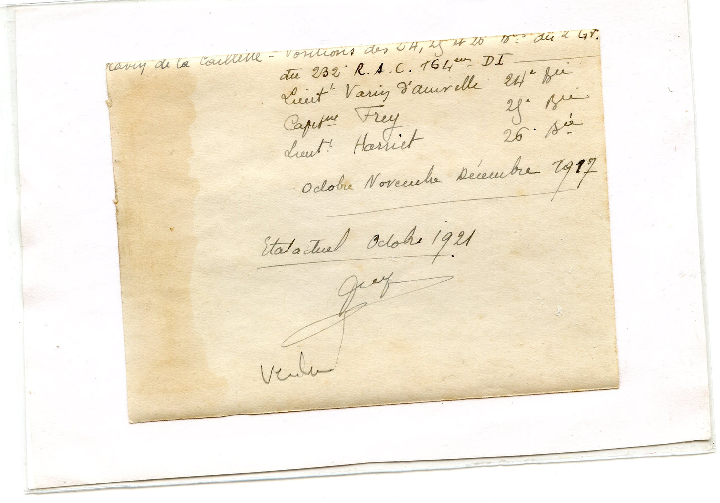 photo ravin de la Caillette Verdun, 232°RAC, novembre 1917, 110x80 mm