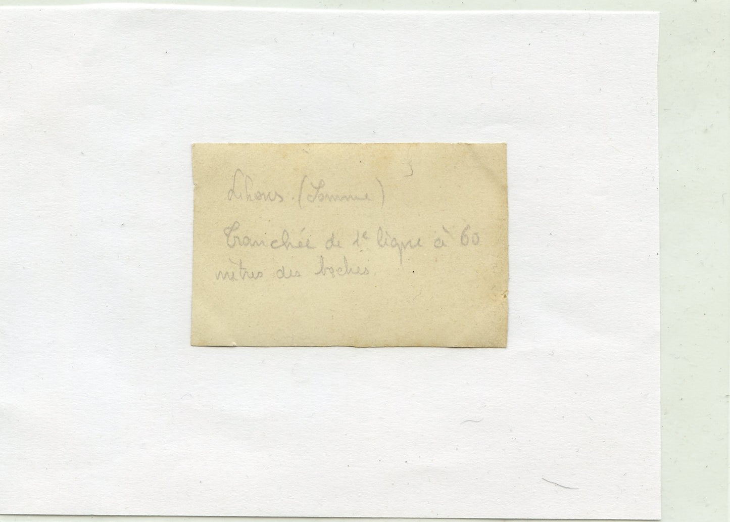 photo de deux poilus en train de tirer Lihons Somme 6,5x4 cm
