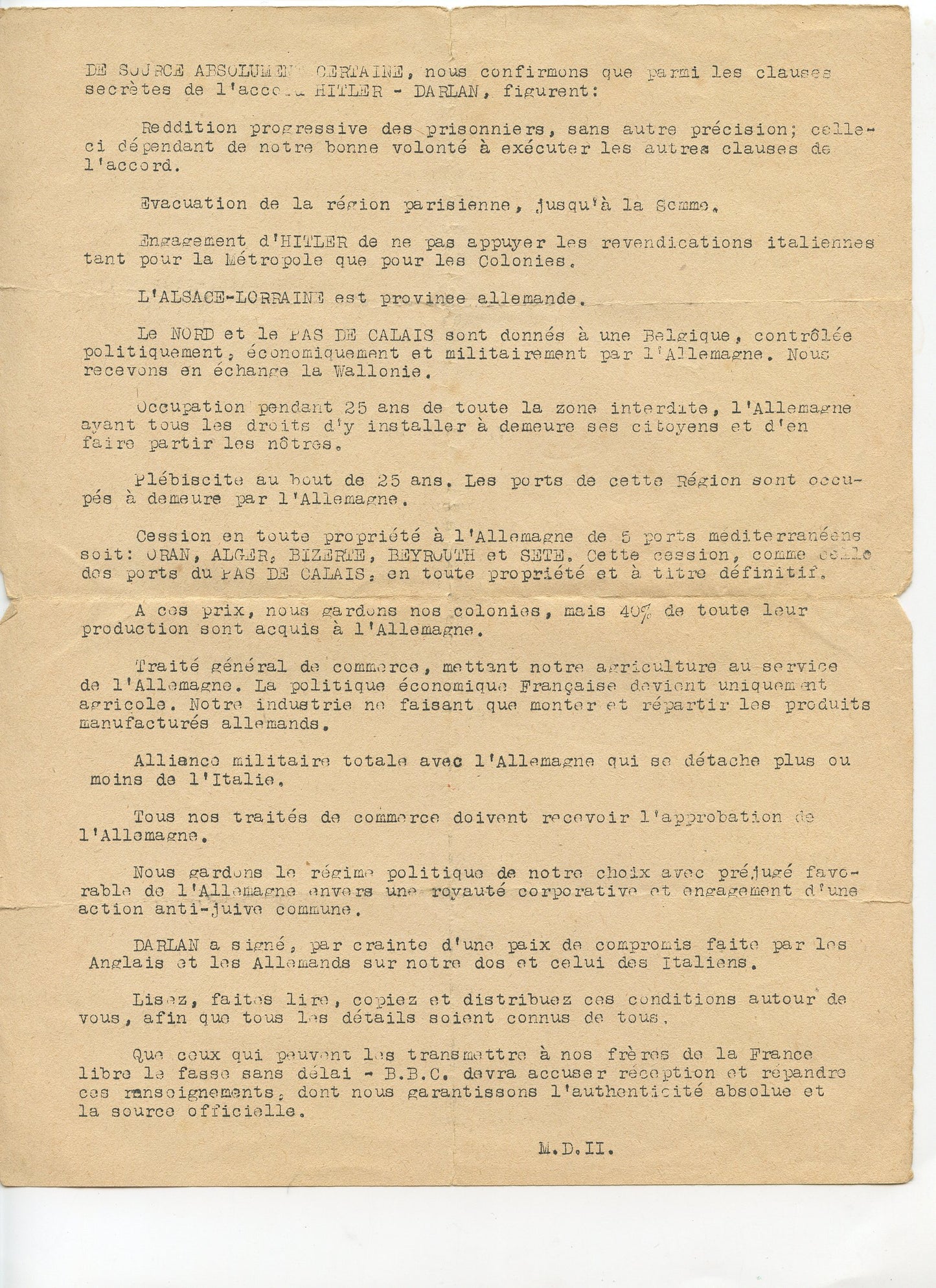 tract résistance 2° guerre 1939-45