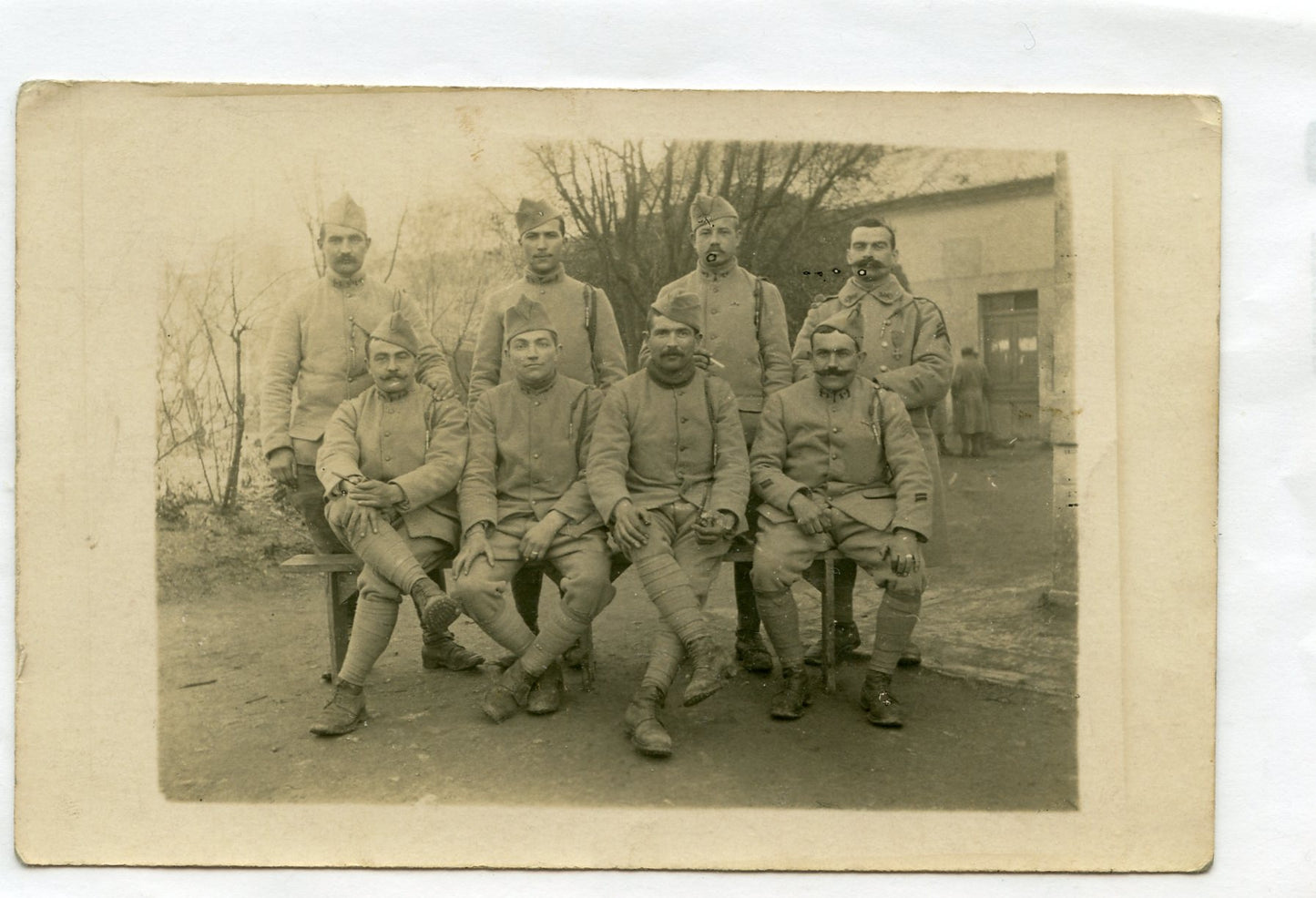 carte photo de poilus du 1° RI 1914-1918