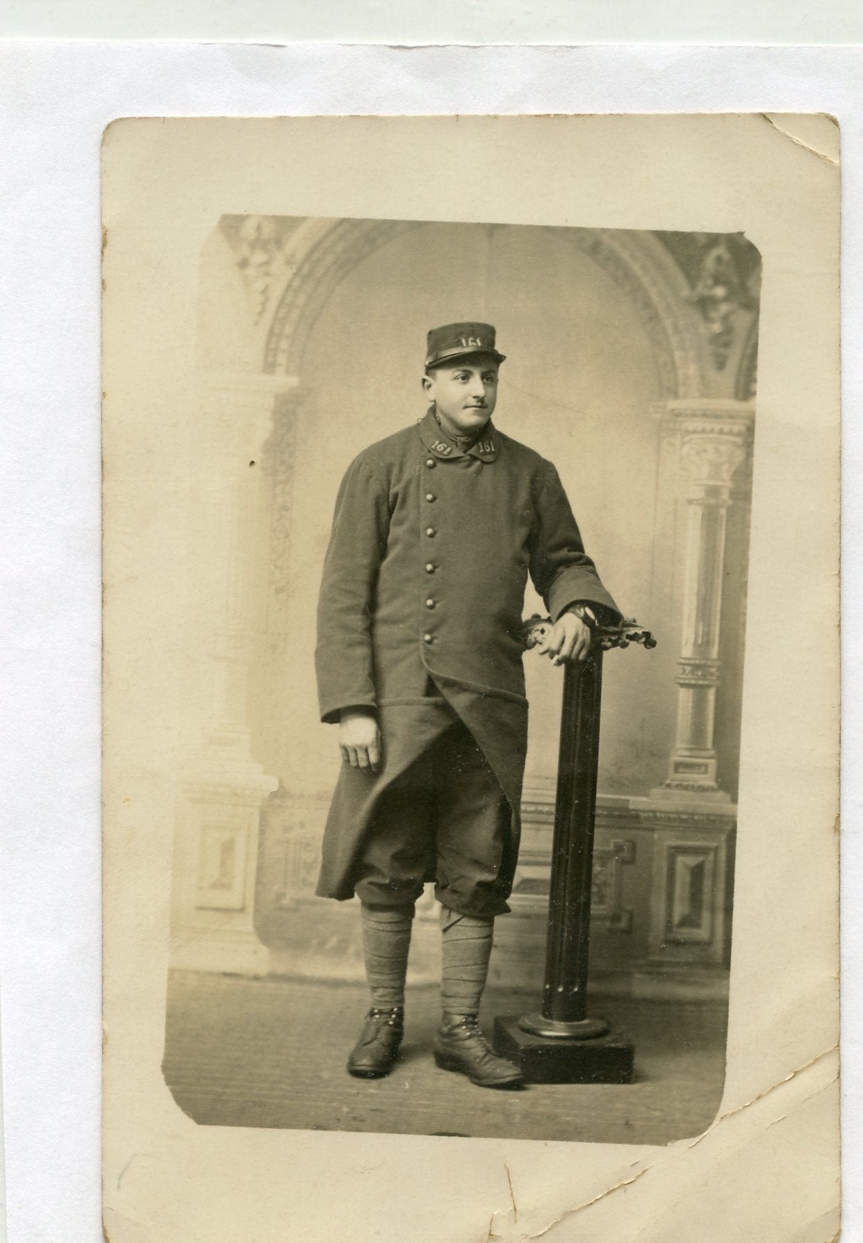 carte photo d'un poilus du 161°RI 1914-1918