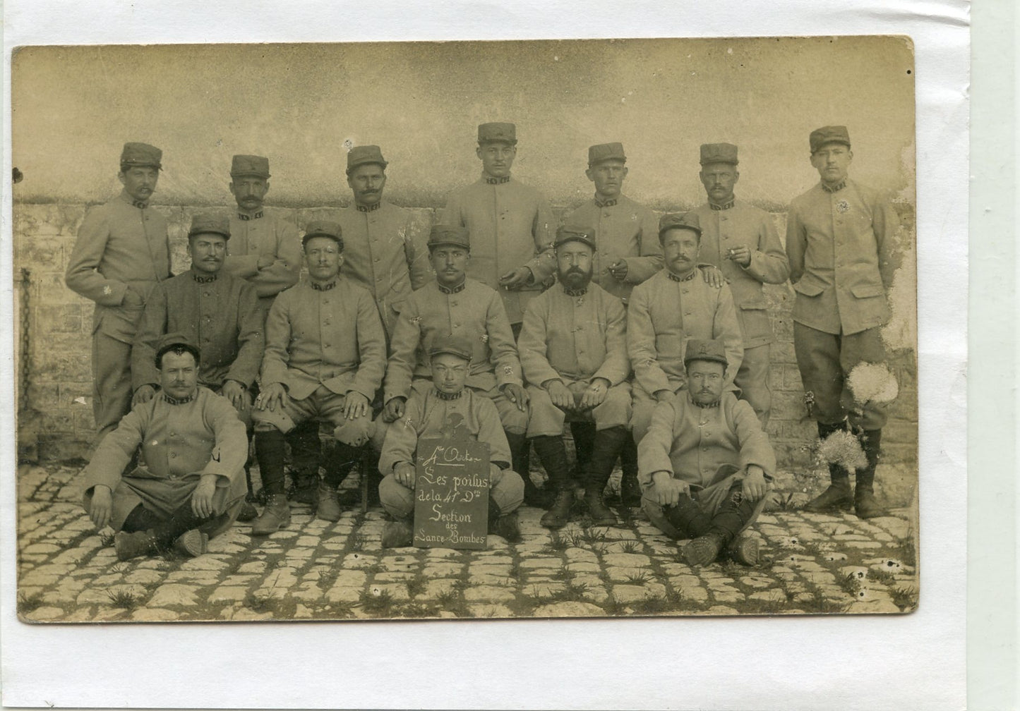 carte photo 4° artillerie 41°DI section de lances bombes (crapouillots) 1914-1918