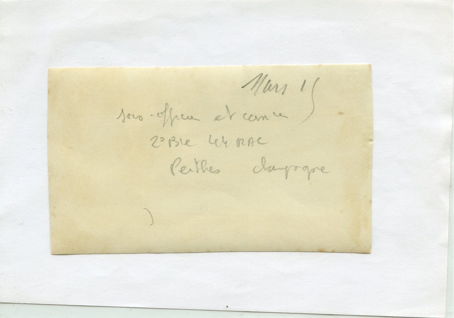 photo sous officiers et canonniers Perthes les Hurlus 2° batterie 44°RAC Champagne 1915 10,5x6,5 cm