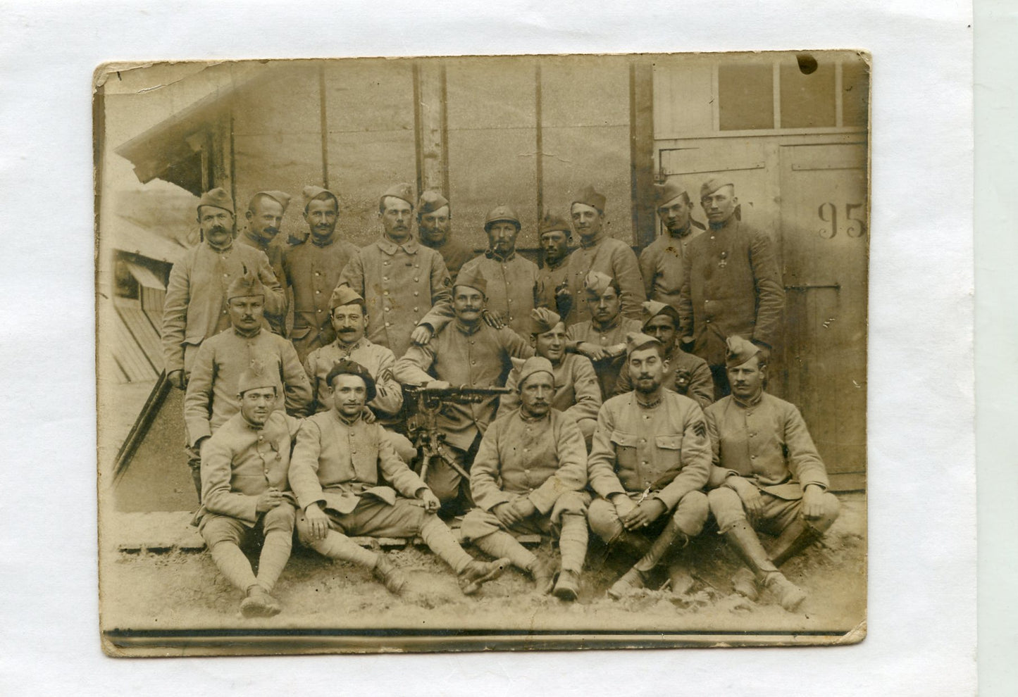 carte photo poilus mitrailleurs du 413°RI 1914-1918