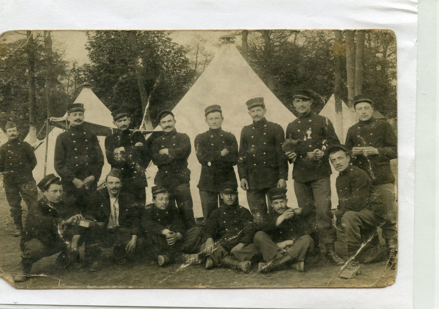 carte photo marsouins de la coloniale avant 1914