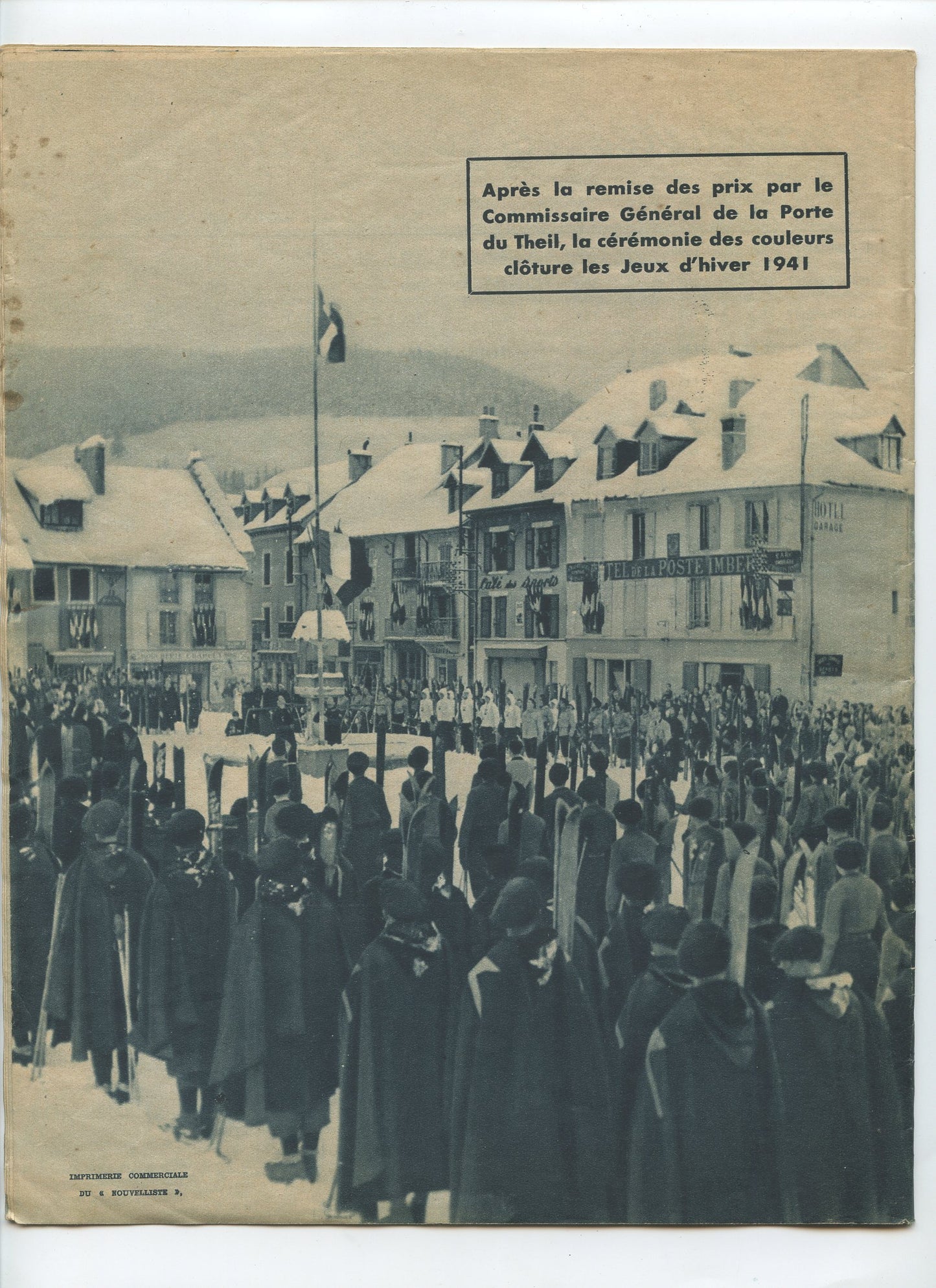 journal jeux d'hiver des chantiers de la jeunesse Villard de Lans 1942, nombreuses photos