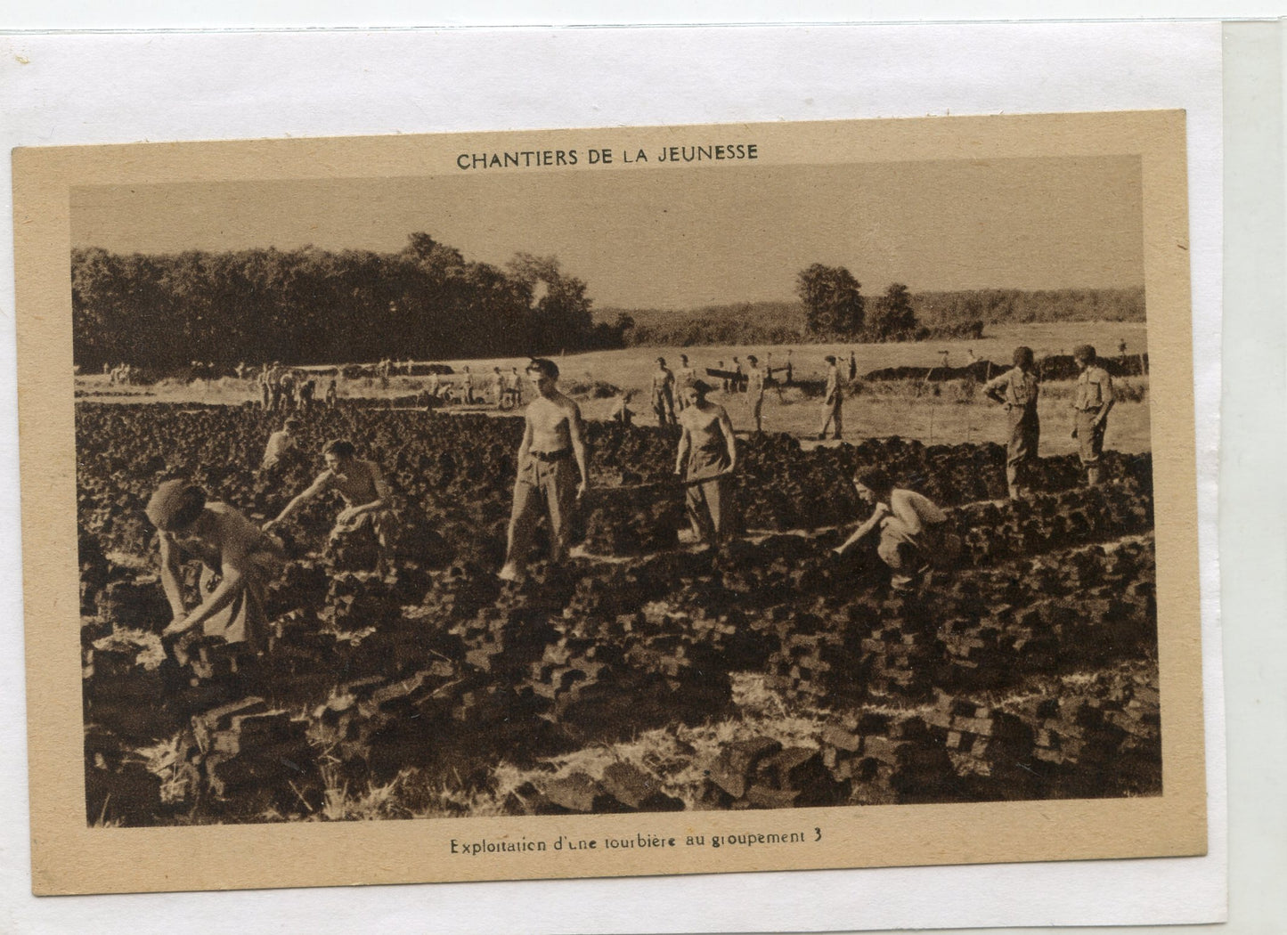 carte postale chantiers de jeunesse pré imprimée groupement 5