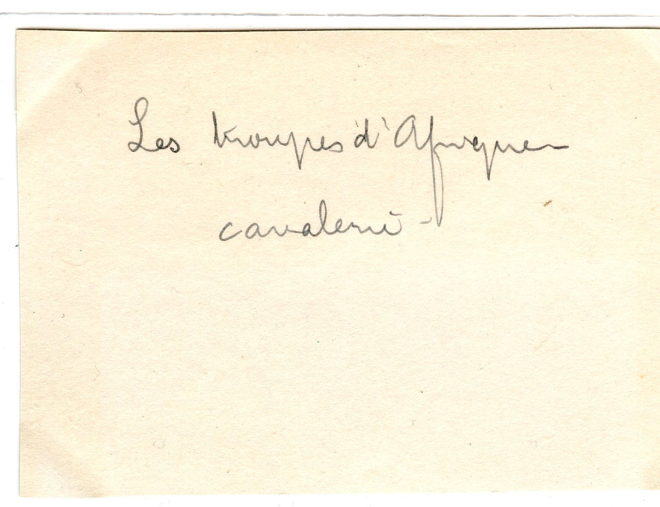 photo Champagne, les troupes d'Afrique cavalerie 8x5,5 cm 1915