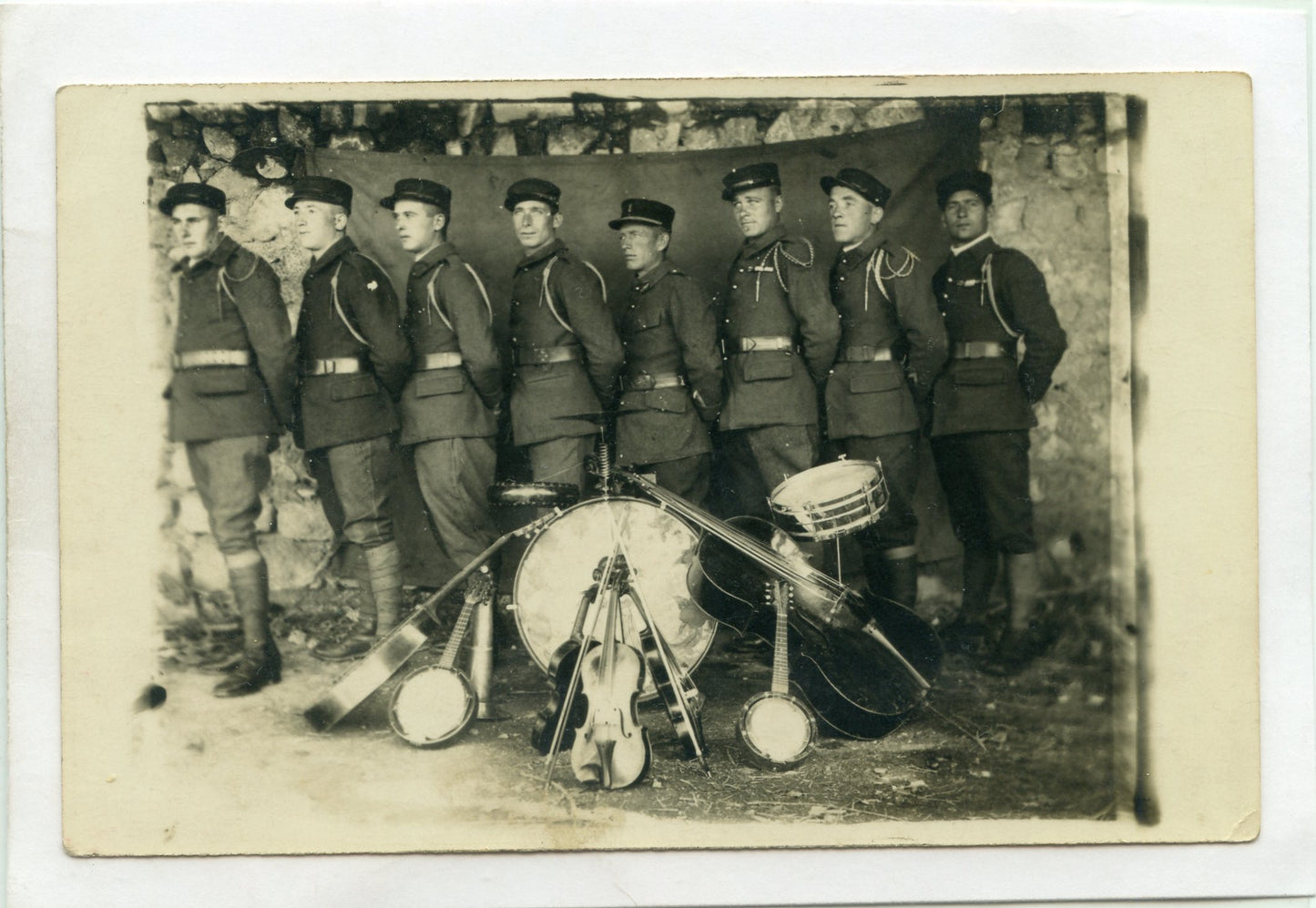 carte photo musiciens de la Légion Etrangère années 20-30