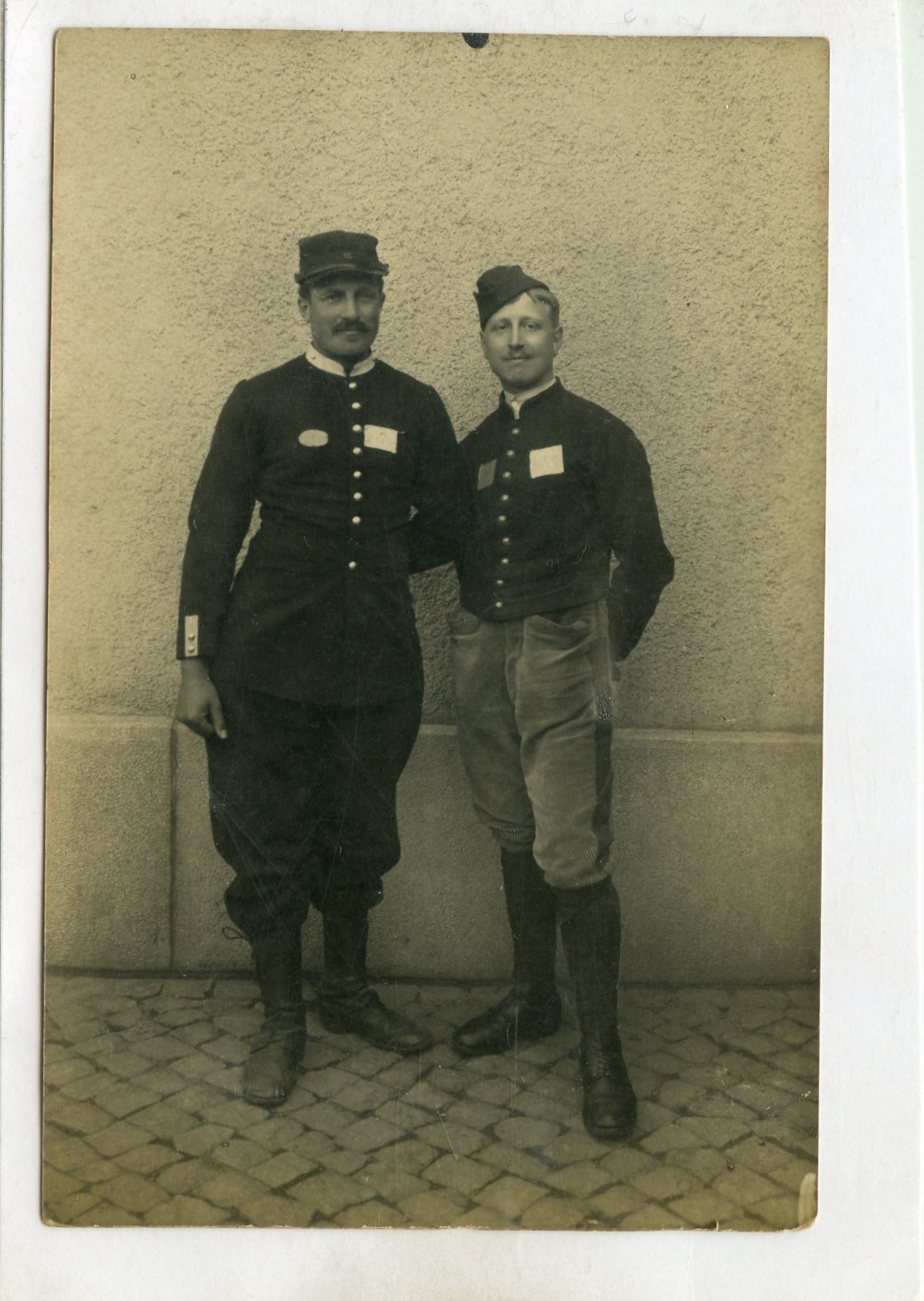carte photo de 2 soldats français prisonniers en Allemagne camp de Chemnitz