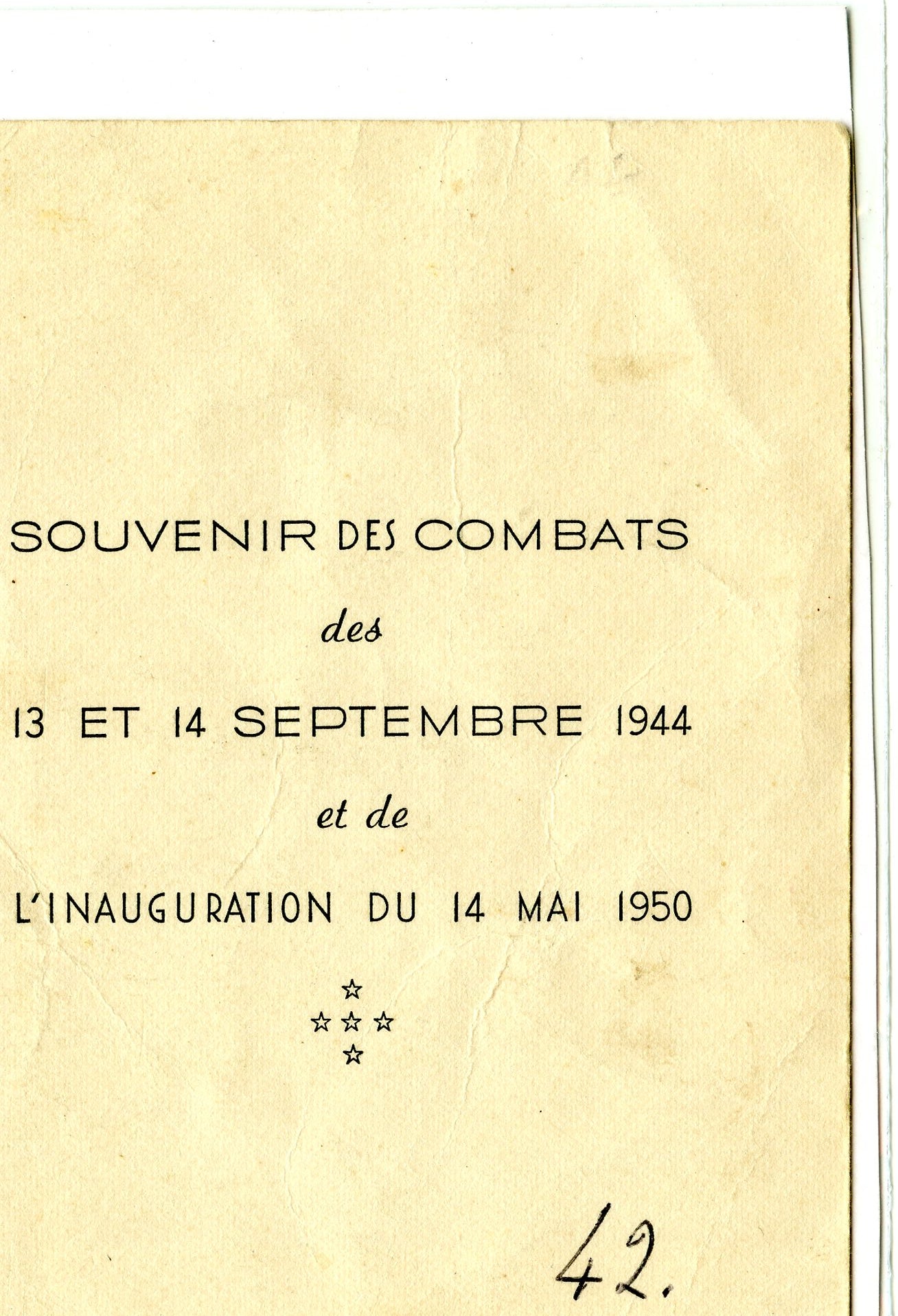 carte postale du Général Leclerc inauguration du monument de la bataille de Dompaire 1944