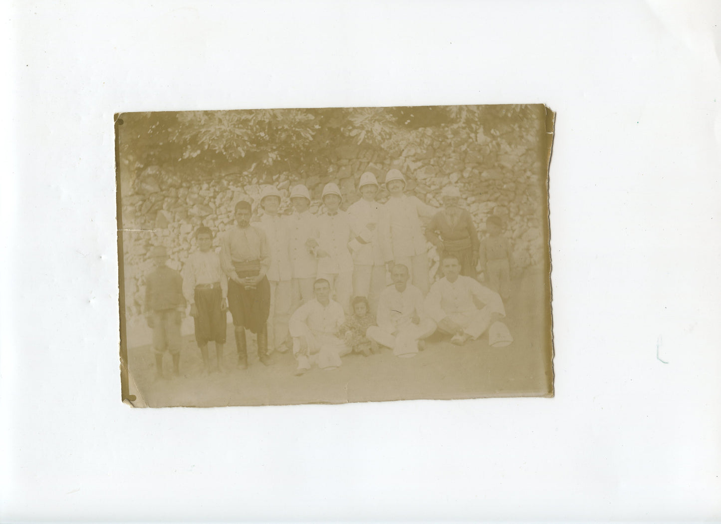 grande photo de soldats de la coloniale 17,5 x 12 cm