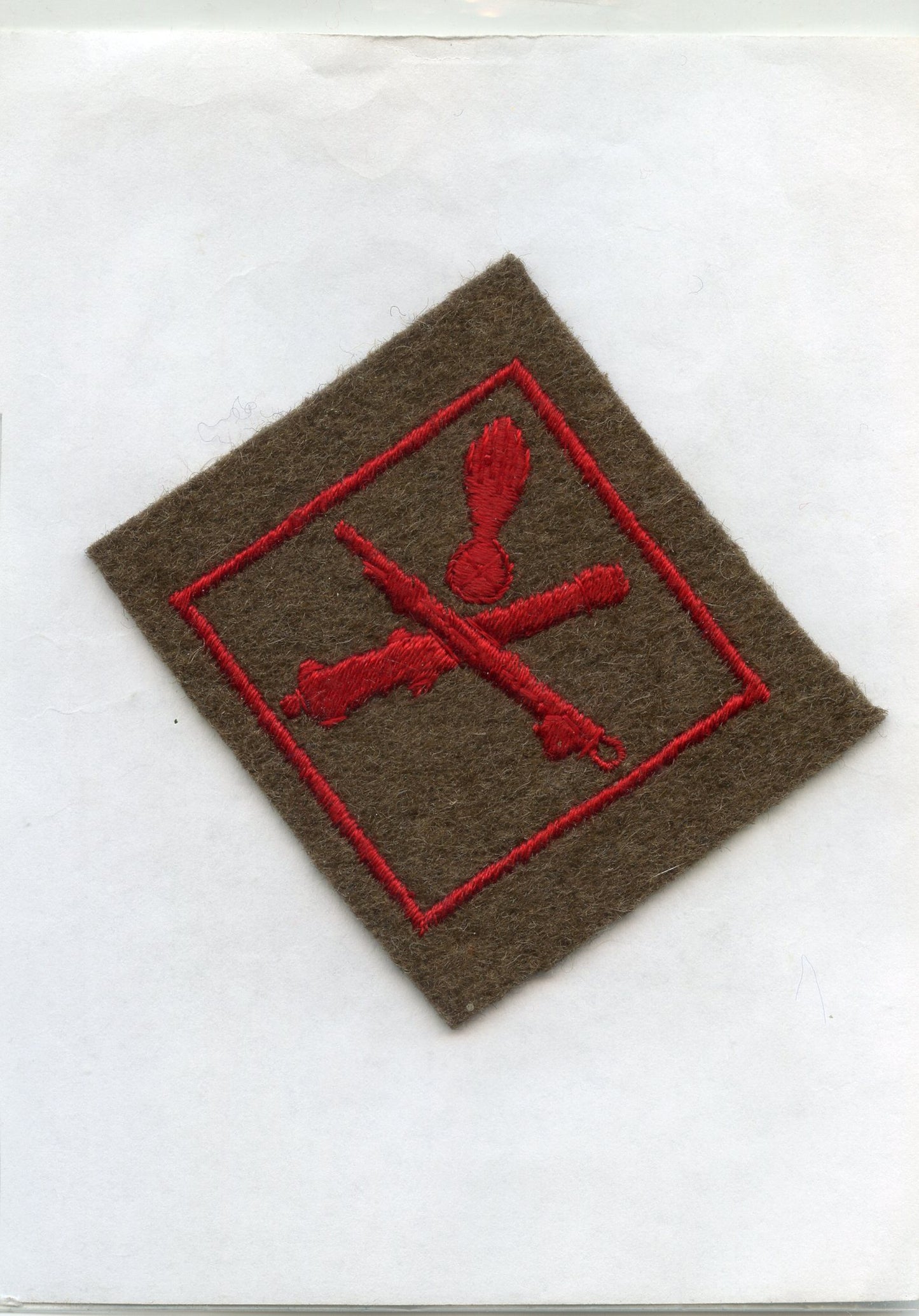 brevet de spécialité de manche kaki mitrailleur 1939-40