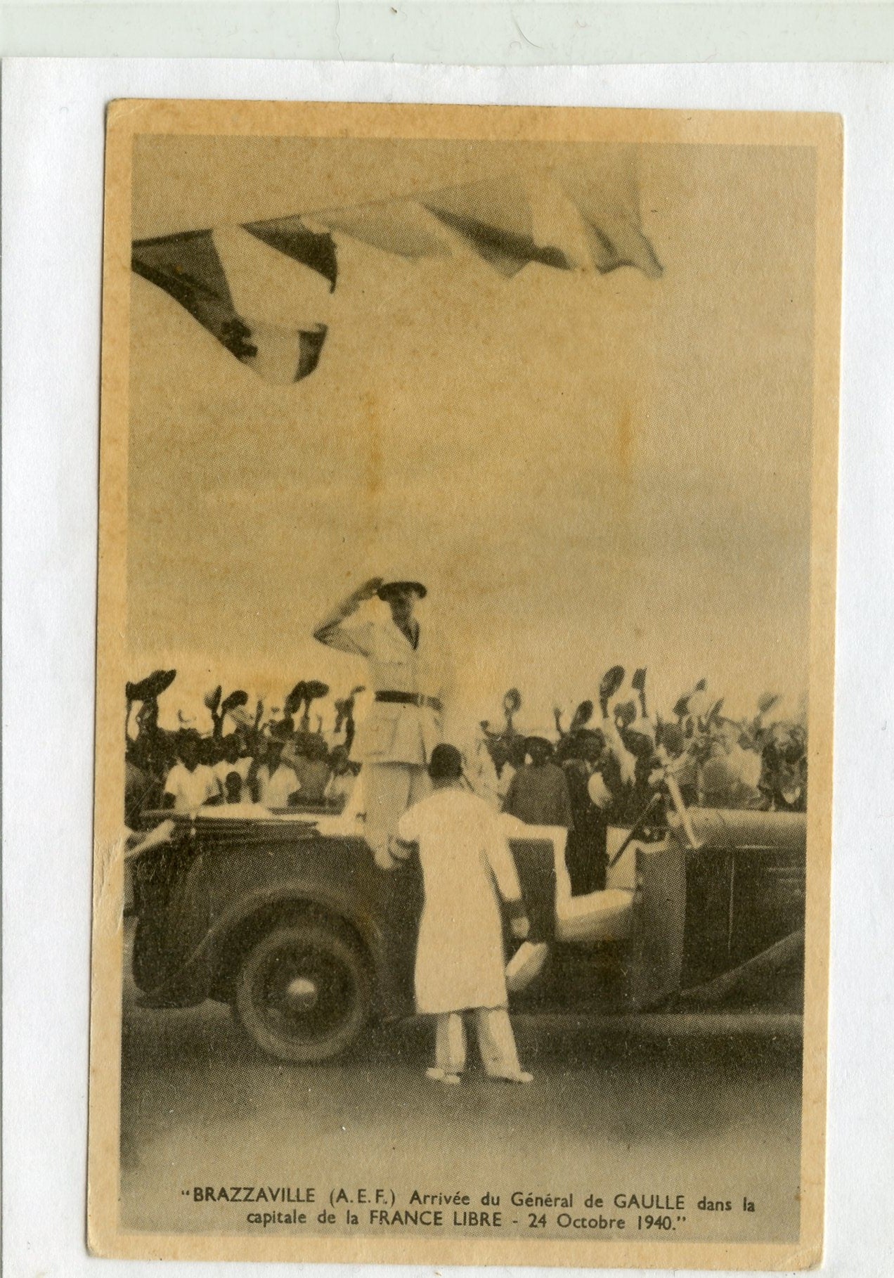 carte postale France Libre général de Gaulle Brazzaville 1940 1