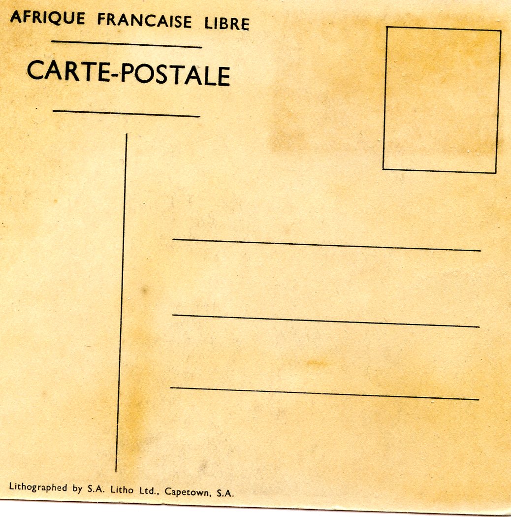 carte postale France Libre général de Gaulle Brazzaville 1940 2