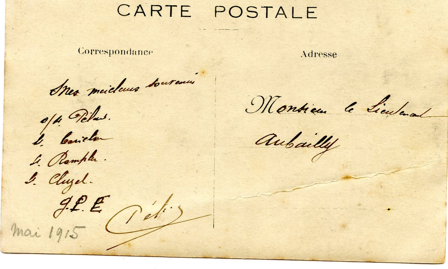 carte photo gendarme de prévôté en 1914-1918