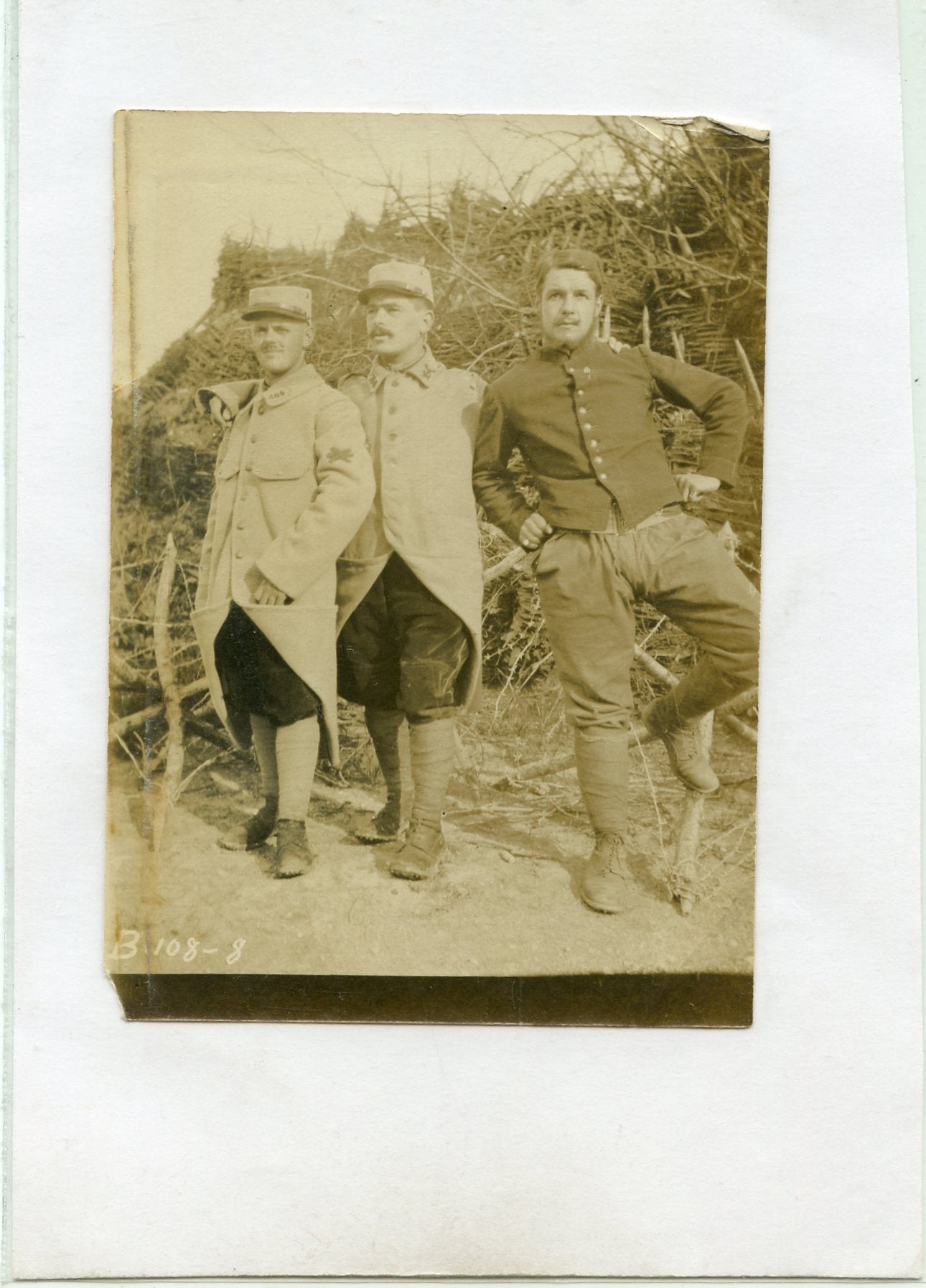 photo de poilus du 164°RI capote poiret pantalon de velours 1914-1918